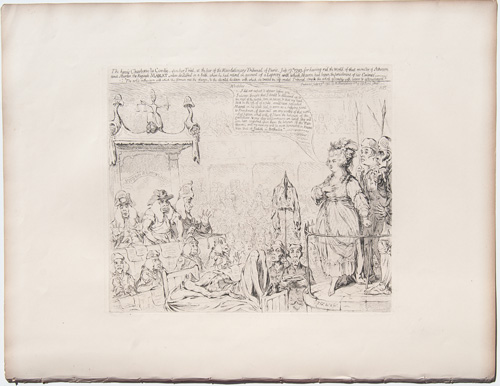 James Gillray original The Heroic Charlotte La Cordé